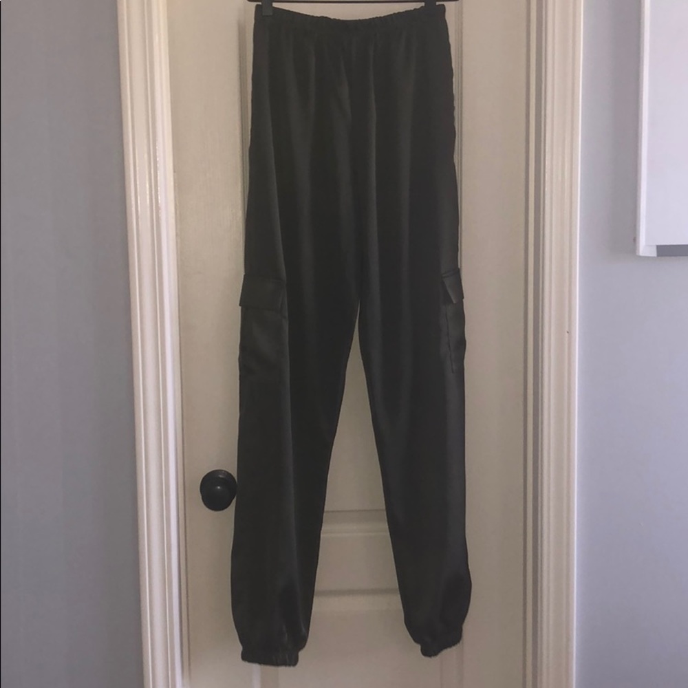 Silky Army Green Pants